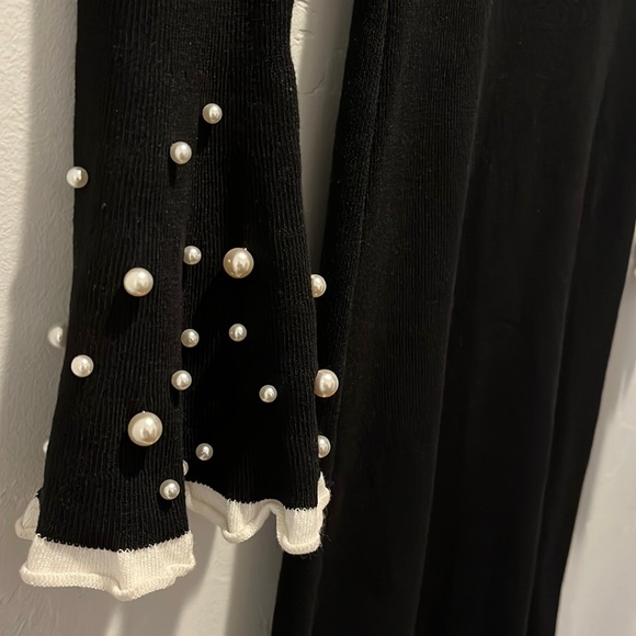 Jean Louis Francois Black Long Sleeve Dress Size S/M - Picture 9 of 13